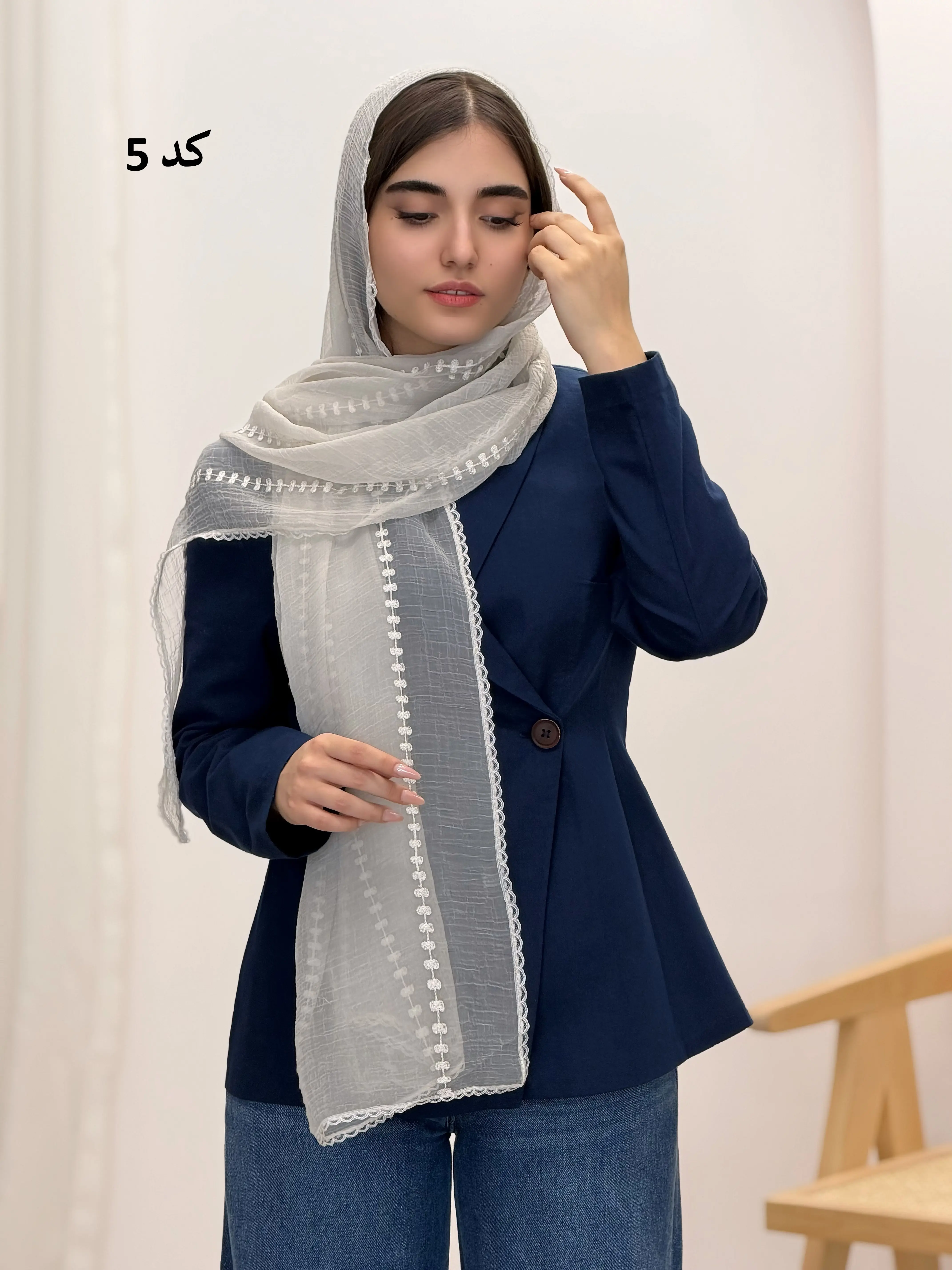 6574-شال حریر آلما